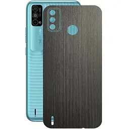 Защитная пленка StatusSKIN для Tecno Spark Go 2021 Корпус Винил Дерево серебристо-черное