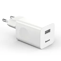 Сітчастий зарядний пристрій Baseus Charging Quick Charger 1USB/2A білий CCALL-BX02