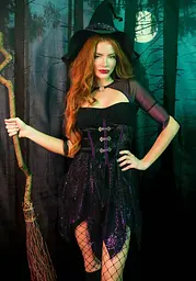 Костюм відьми Leg Avenue Mystical Witch M, сукня, капелюх - мініатюра 3