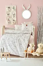 Дитячий набір в ліжечко для немовлят Karaca Home - Doe pembe рожевий (10 предметів)