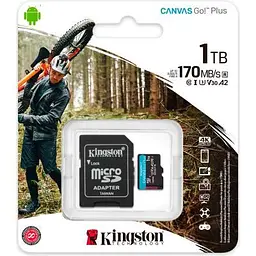 Карта пам'яті Kingston 1TB microSDXC сlass 10 UHS-I U3 V30 A2 Canvas Go Plus G4 (SDCG4/1TB) - мініатюра 3