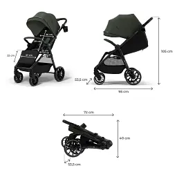 Прогулянкова коляска Kinderkraft Grande 2 Green (KSGRAN02GRE0000) - мініатюра 5