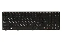 Клавіатура для ноутбука IBM/LENOVO G570, G575 чорний, чорний фрейм