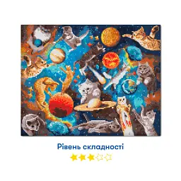 Алмазна мозаїка «Коти у відкритому космосі» - мініатюра 3