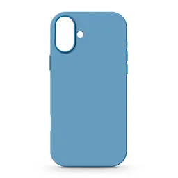 Силиконовый чехол для Apple iPhone 16 Plus, ICON2 Case, голубой, противоударный, панель, защита всего корпуса, матовая поверхность Soft Touch, выступает над дисплеем, совместим с защитными стеклами и пленками, с микрофиброй, ArmorStandart (ARM79633)