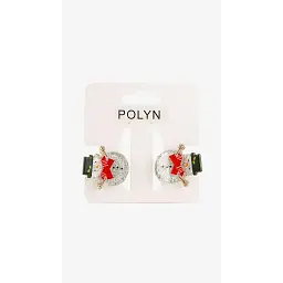 Заколка-краб для дівчинки Polin 3693-13 2 шт Срібний