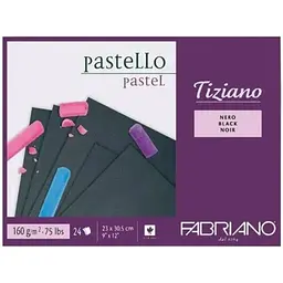 Cклейка для пастелі Fabriano Tiziano A4 (23х30 5см) 160г/м2 24л чорний