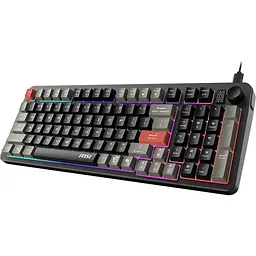 Клавіатура MSI FORGE GK110 UA 98key USB-A EN/UKR/RU LED Black (S11-04UA226-HH9) U1 - мініатюра 3