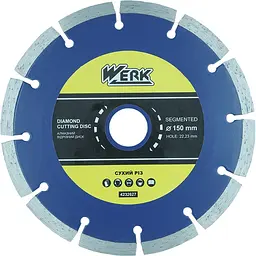 Диск діамантовий по бетону Werk Segment 150x22.23 мм (142548)