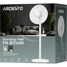 Вентилятор Ardesto FN-B1140R підлоговий 40 см 55Вт білий - мініатюра 10
