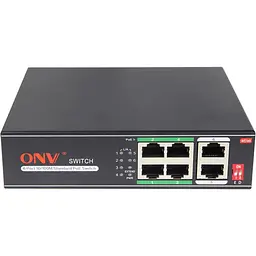 Комутатор ONV H1064PLD 4-Port Gigabit PoE+ + 2-Port Gigabit Uplink Desktop (H1064PLD) - мініатюра 2