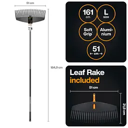 Граблі для листя Fiskars OneClick + ручка L (1080713) - мініатюра 2