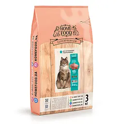 Сухий корм Home Food для дорослих котів Кролик та журавлина CAT ADULT Для кастрованих/стерилізованих 3 кг