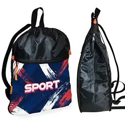 Рюкзак-мішок для взуття, спортивної форми Sport дитяча сумка для змінки з розширювачем (01418)