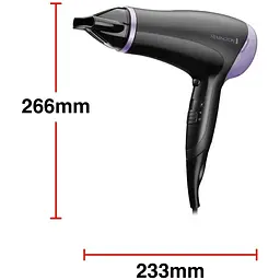 Фен та випрямляч Remington Style Essentials 2000 Вт фіолетово-чорний (D3016GP) - мініатюра 3