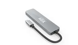 USB-хаб XON SmartHub 6 в 1 SD/TF + Type-C + USB3.0 + 2хUSB2.0 Сірий (UHCHP062322G 5139) - мініатюра 3