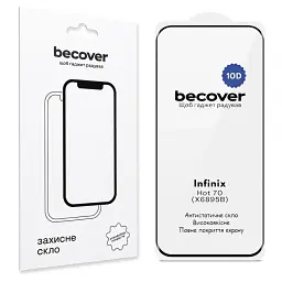 Скло захисне BeCover 10D Infinix Hot 70 (X6895B) Black (716097)