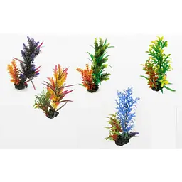 Рослина в акваріум 20-25 см штучна у асортименті Croci FLORA ON PEBBLES