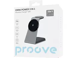 Бездротовий зарядний пристрій Proove Omni Power 3 in 1 Grey (WSOP15020003) - мініатюра 3