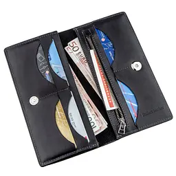 Шкіряне портмоне GRANDE PELLE 10х20х2,5 см acs0016020 - мініатюра 4