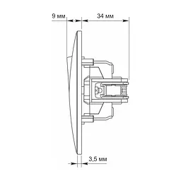 Перемикач Videx BINERA 1кл прохідний чорний графіт (VF-BNSW1P-BG) - мініатюра 6