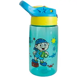 Дитяча пляшечка для води з трубочкою Baby bottle LB400 500ml синя поїлка для дитини