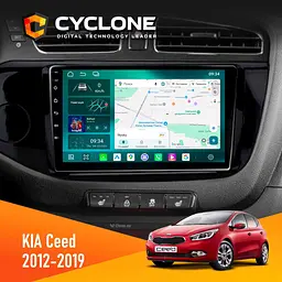 Штатна магнітола KIA Ceed 2012-2019 Cyclone C9-013 4x64 DSP 4G Cyclone (НФ-00007293)