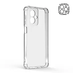 Прозрачный чехол для Motorola G55 5G с защитой камеры и усиленными бортами, тонкий, силиконовый, бесцветный, ударопрочный, противоударный бампер с закрытой камерой, ArmorStandart (ARM81184) - мініатюра 2