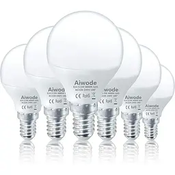 Aiwode 5.5W E14 світлодіодні лампочки, натуральний білий 4000K, еквівалент 40 Вт галогенова лампа