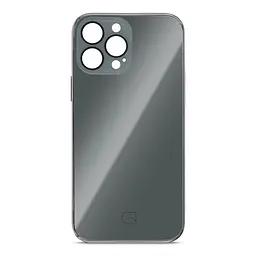 Чехол-накладка для Apple iPhone 13 Pro Max, Replica MagSafe, серый, противоударный защитный чехол с магнитным кольцом MagSafe, защита всего корпуса, TPU+PC, зеркальный, выступающий бортик вокруг экрана, ArmorStandart (ARM76193)