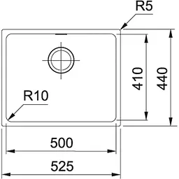 Кухонна мийка Franke Sirius SID 110-50/144.0649.561/тектонайт/525х440х200/монтаж під стільницю/сірий - мініатюра 2