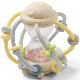 Прорізувач з брязкальцем Babyono Пісочний годинник сенсорний для зубів з масажними виступами