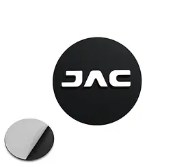 Наклейка з логотипом Jac №1 для автоключів d=15 мм Пластикова об'ємна (Завод)