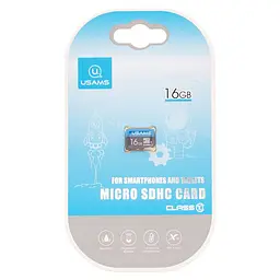 Карта пам'яті Usams US-ZB093 (TF High Speed Card) microSDHC Class 10, 16GB без адаптера Blue