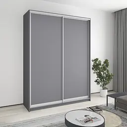 Шафа-купе дводверна MebelStar Уні AL 2ДСП 180x60x240 см Антрацит (MBS-3925)