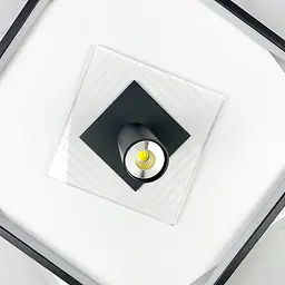 Стельова LED люстра в чорно-білому корпусі Line.F MJ 51-500*500 BK+WT - мініатюра 3