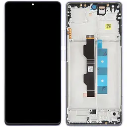 Дисплей Xiaomi Redmi Note 13 Pro 4G/Poco M6 Pro 4G чорний, Amoled, оригінал PRC, з рамкою фіолетового кольору, Lavender Purple