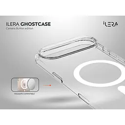 Чохол iLera GhostCase Camera Button with MagSafe для Apple iPhone Air Transparent (ILGCAClCaBk17Air) [150398] - мініатюра 6