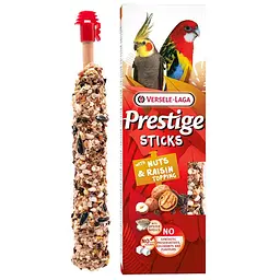 Ласощі для середніх і великих папуг Versele-Laga Prestige Sticks Верселе-Лага горіхи та родзинки (2 шт) 140 г (223574)