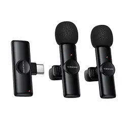 Бездротова мікрофонна система BOROFONE BFK16A Winner dual-mic (Type-C) Black