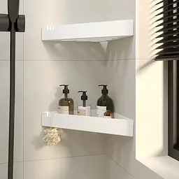 Полиця кутова для ванної кімнати Nice & Cozy Even біла - мініатюра 4