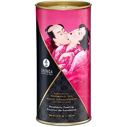 Зігрівальна масажна олія Shunga Aphrodisiac малина, 100 мл - мініатюра 3