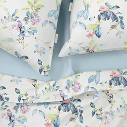 Комплект постільної білизни Cosas євро з простирадлом на резинці FLORET CS2 200 x 220 см (BirdsFlowersFoliage_El-58LightBlue_200) - мініатюра 3