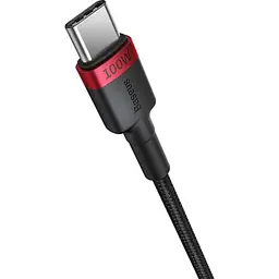 Кабель Baseus Cafule Charging Type-C to Type-C 100W 1m 2pcs Black (P10318306003-00) [141246] - мініатюра 3