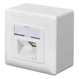 Комп'ютерна розетка Digitus 2xRJ45 FTP, для відкритої проводки (DN-9002-N) - мініатюра 1