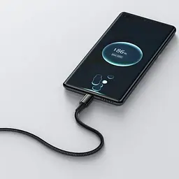 Кабель Baseus Tungsten Gold Fast Charging Cable USB to Type-C 66W 1m CATWJ-B01 Black - мініатюра 4