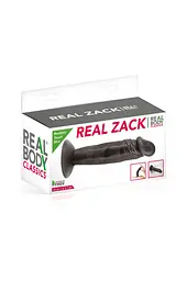 Фалоімітатор із присоскою Real Body - Real Zack Black, TPE, діаметр 3,7 см - мініатюра 2