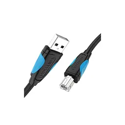 Кабель для принтера USB 2.0 AM/BM 1.5m black Vention (VAS-A16-B150) - мініатюра 3
