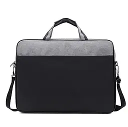 Сумка для ноутбука 17 дюймов Ritar, с плечевым ремнем, джинсовая ткань Black-gray - мініатюра 2