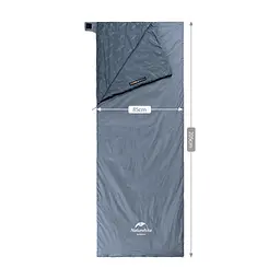 Спальний мішок Naturehike надлегкий Ultralight LW180 NH21MSD09 лівий (15°C) p-p XL сіро-синій (6927595777978-L) - мініатюра 2